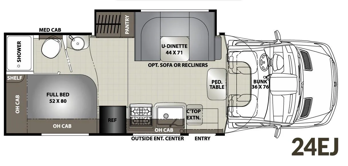 Coachmen Prism Elite 24EJ floor plan