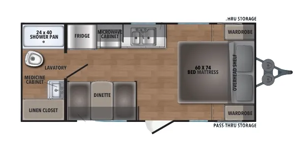 Shasta Compact 18FQ floor plan