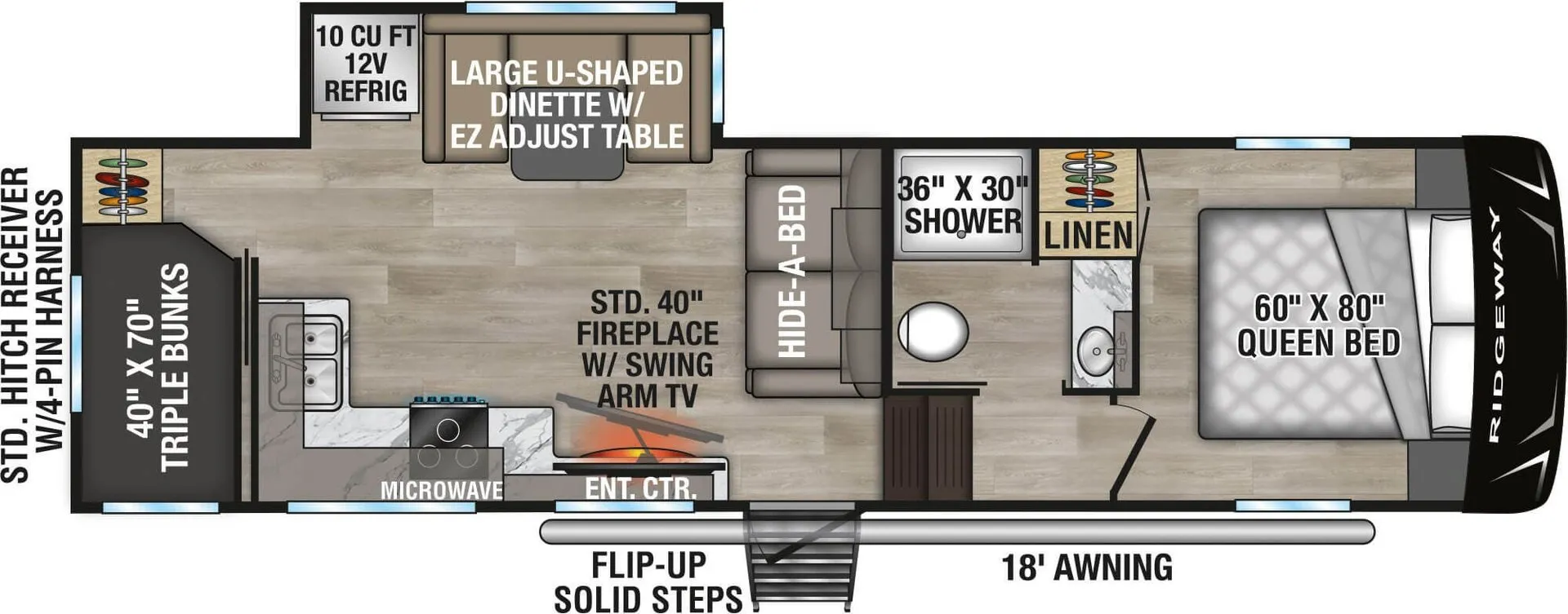 K-Z Ridgeway R28BH floor plan