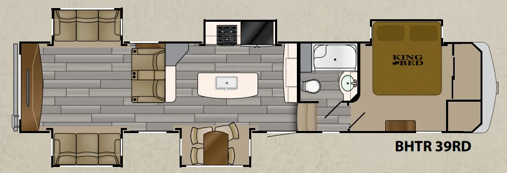 Heartland Bighorn Traveler 39RD floor plan