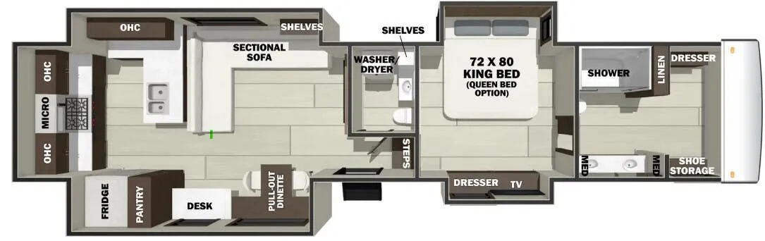 Forest River Riverstone Legacy 43BFC floor plan