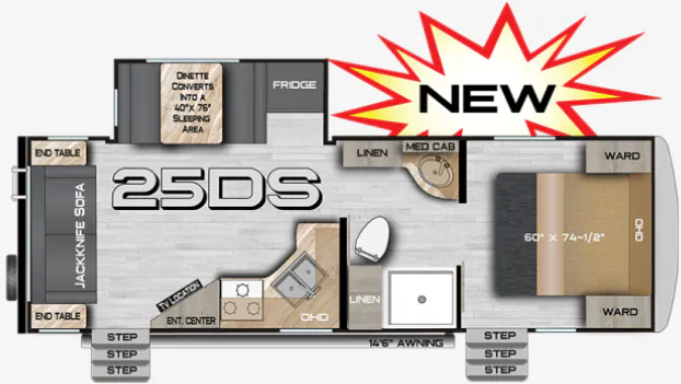 Northwood Nash Camp 25DS floor plan