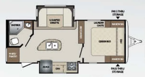 Keystone Bullet 220RBI floor plan