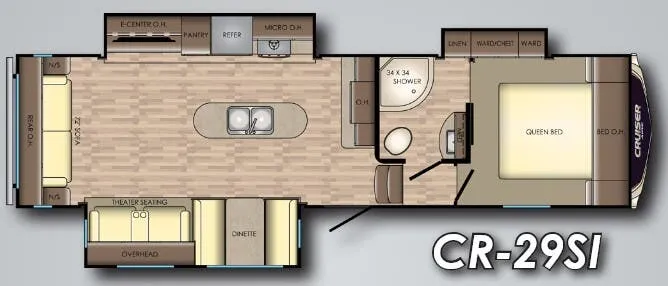 CrossRoads Cruiser Aire 29SI floor plan