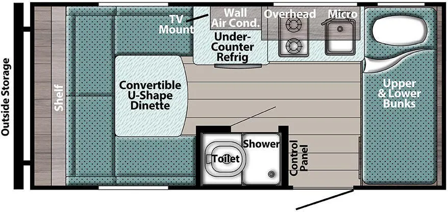 Gulf Stream Trail Boss 140BH floor plan