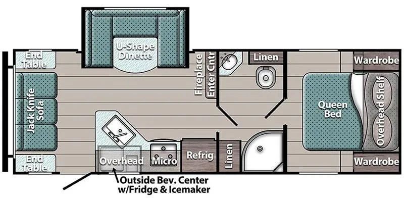 2025 Gulf Stream RV Conquest Ultra Lite 24RLS floor plan