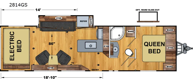 2019 Eclipse Attitude Wide Lite 2814GS floor plan