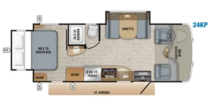 Jayco Melbourne Prestige 24KP floor plan