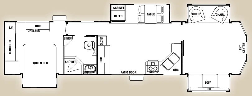 Forest River Cedar Creek Cottage 40CFD floor plan