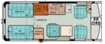 Sportsmobile Express 114S floor plan