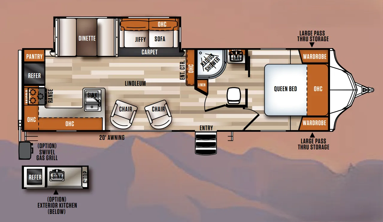 Forest River Vibe 268RKS floor plan