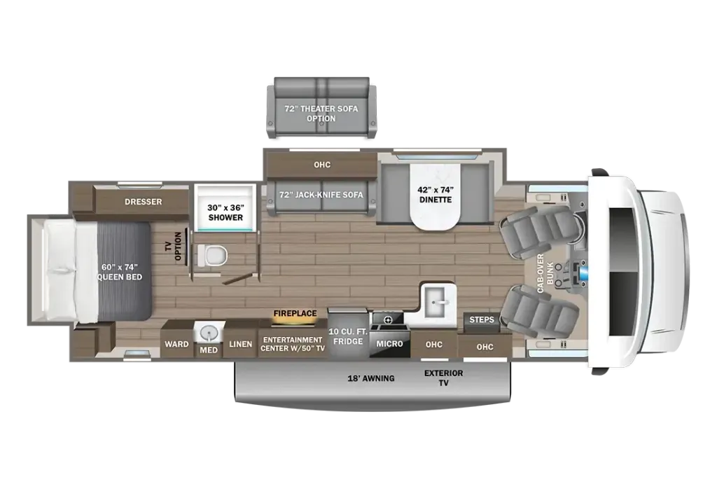 2027 Entegra Coach Odyssey 30Z floor plan