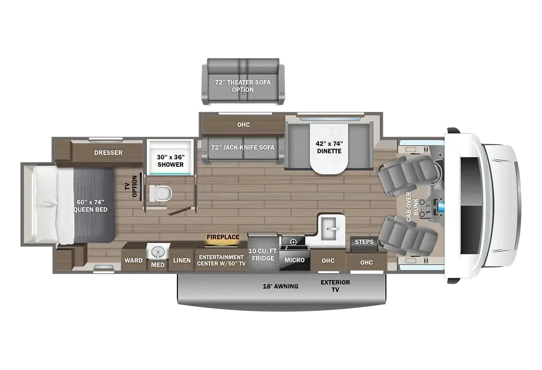 Entegra Coach Odyssey 30Z floor plan