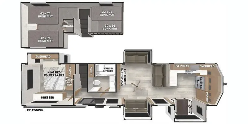 2025 Forest River Wildwood Grand Lodge 42FK floor plan
