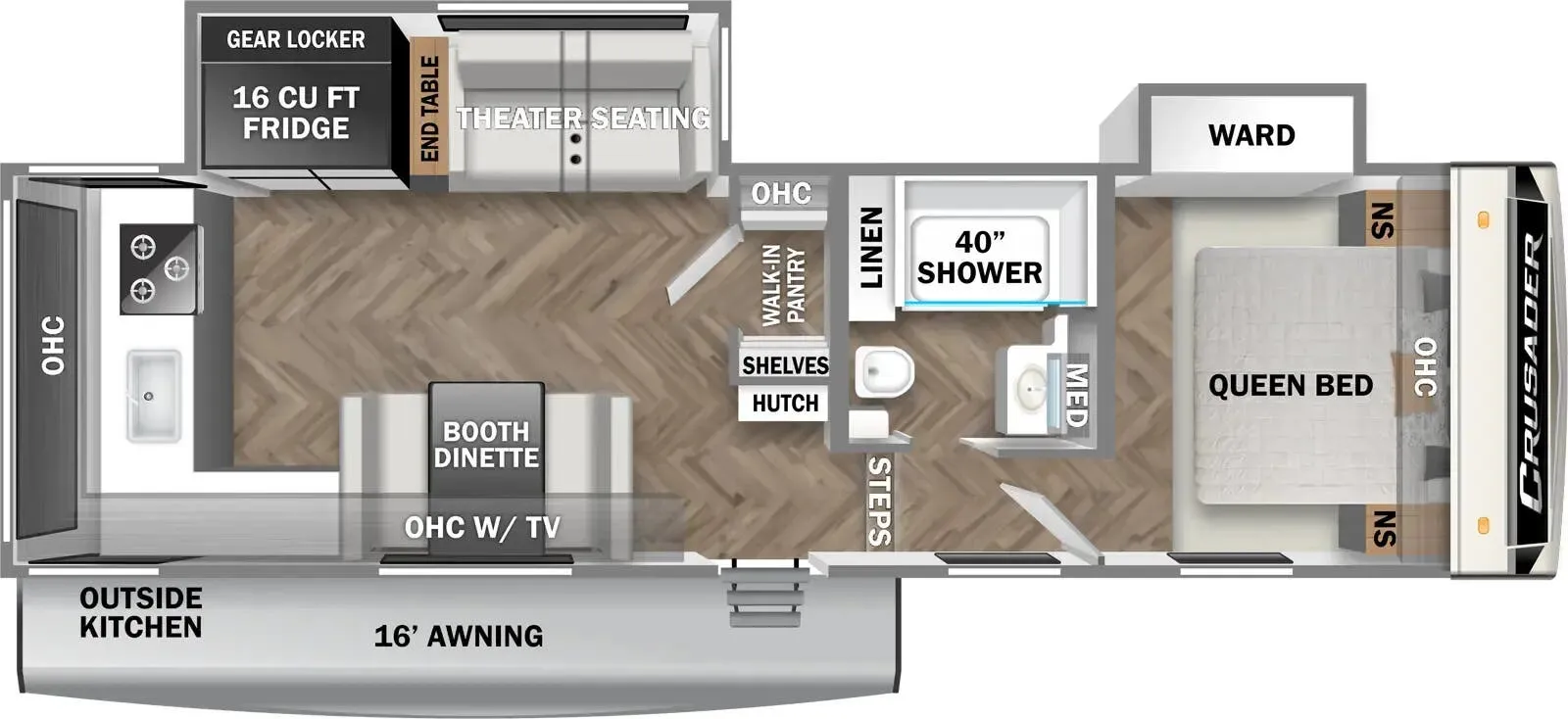 Prime Time Crusader 265MLE floor plan