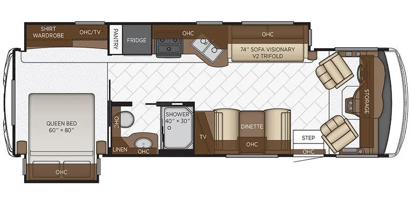 2020 Newmar Bay Star 3014 floor plan