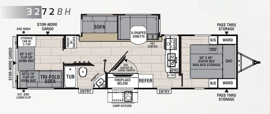 Coachmen Spirit 3272BH floor plan