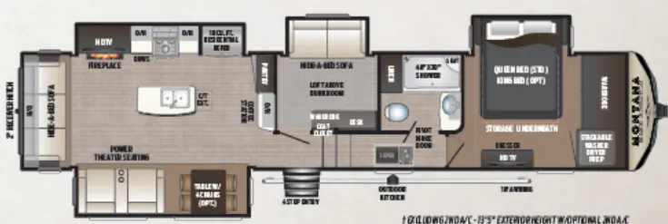 2018 Keystone Montana High Country 385BR floor plan