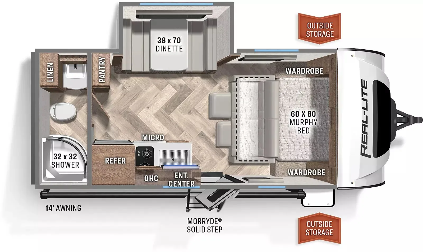 Palomino Real-Lite Mini RL186 floor plan