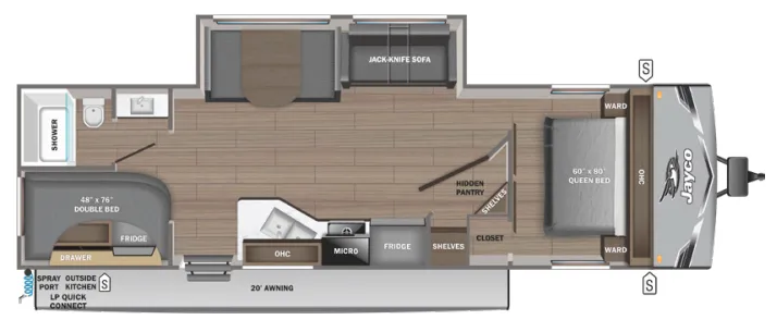 2027 Jayco Jay Flight SLX 263BHS floor plan