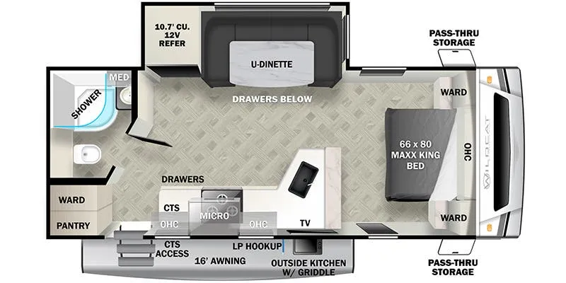 Forest River Wildcat 233RBX floor plan