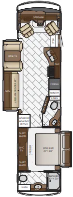 2020 newmar Bay Star 3609 floor plan