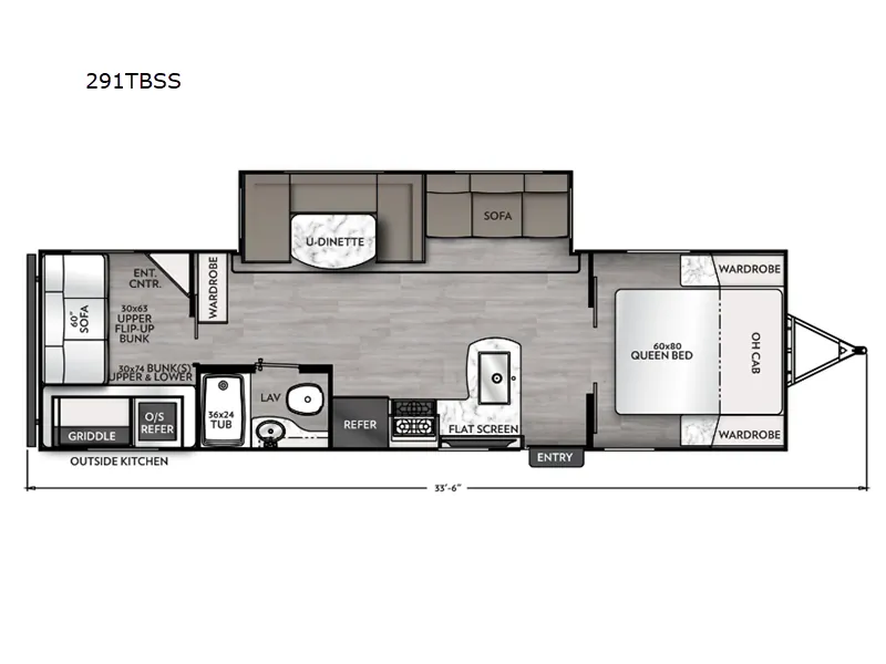 2026 Coachmen RV Apex Ultra-Lite 291TBSS - Floor plan