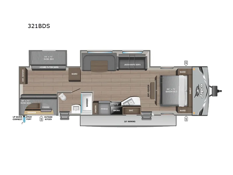 2027 Jayco Jay Flight SLX 321BDS - Floor plan