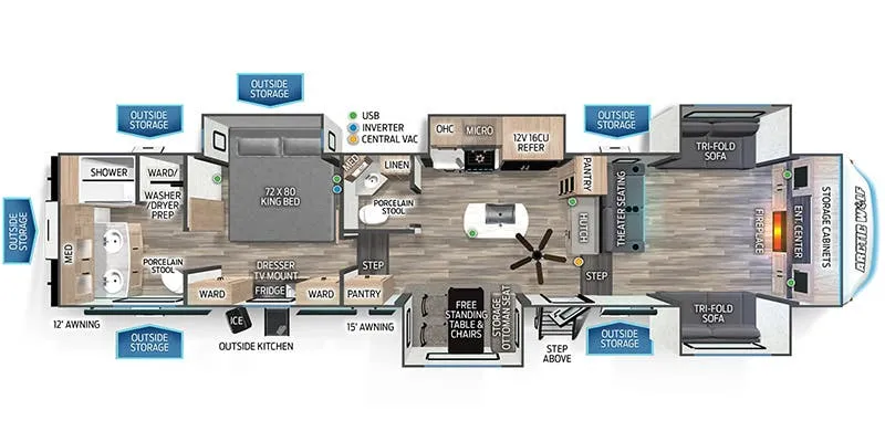 Forest River Cherokee Arctic Wolf 3910 SUITE floor plan