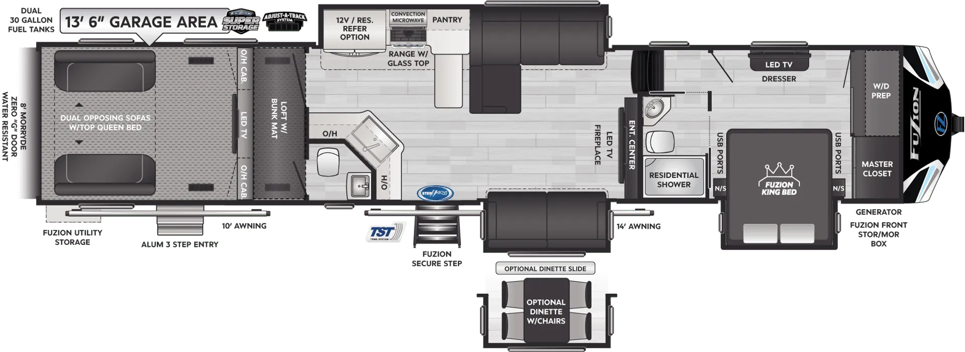 Keystone Fuzion 429 floor plan