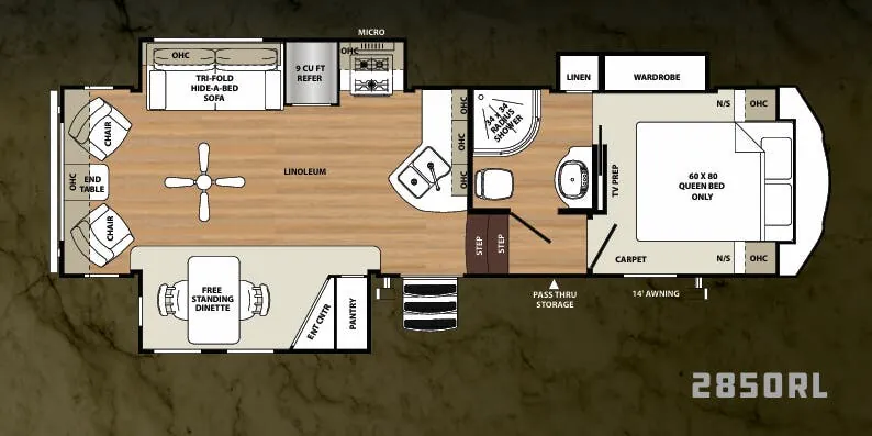 Forest River Sierra HT 2850RL floor plan
