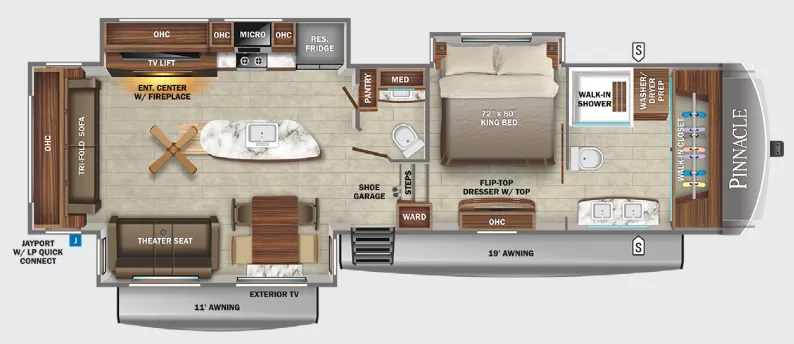 Jayco Pinnacle 36FBTS floor plan