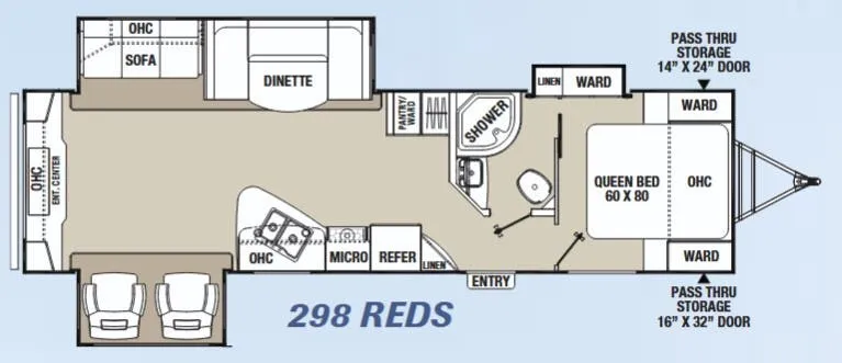 Coachmen Freedom Express Liberty Edition 298 REDS floor plan