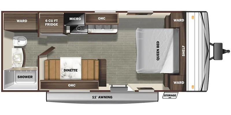 2021 Starcraft Autumn Ridge 182RB floor plan