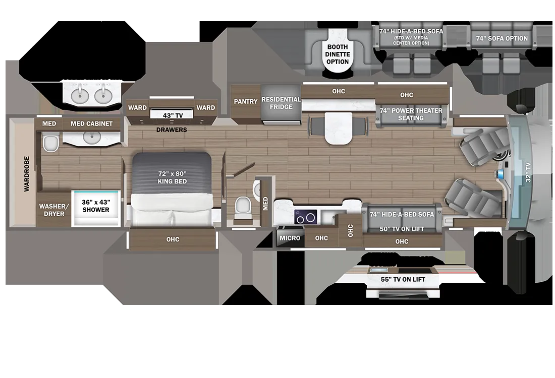Entegra Coach Cornerstone 45V floor plan