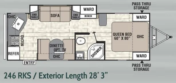 Coachmen Freedom Express Ultra Lite 246RKS floor plan