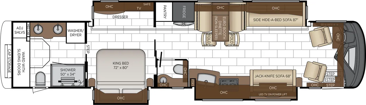 Newmar London Aire 4551 floor plan