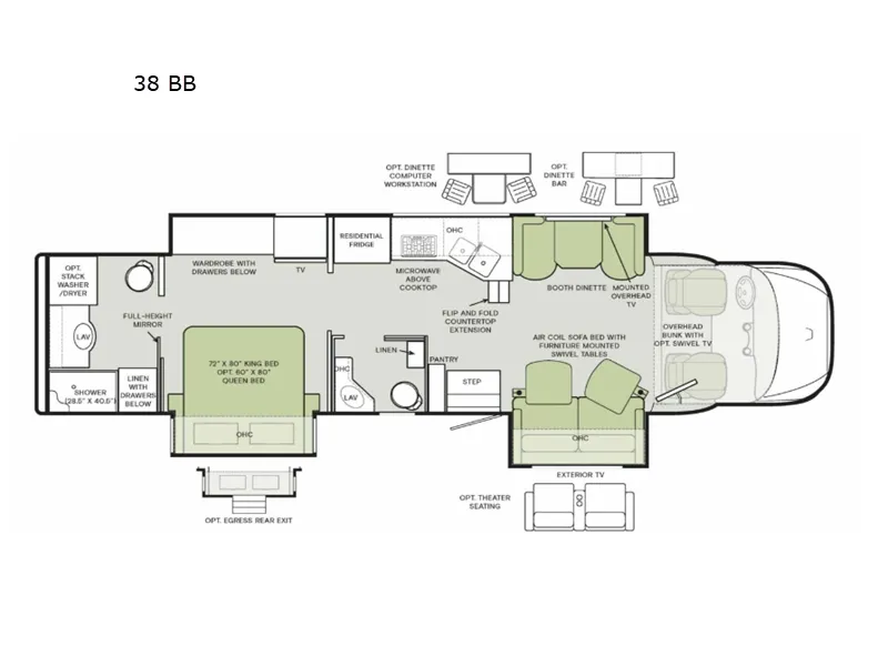 2026 Tiffin Allegro Bay 38 BB floor plan