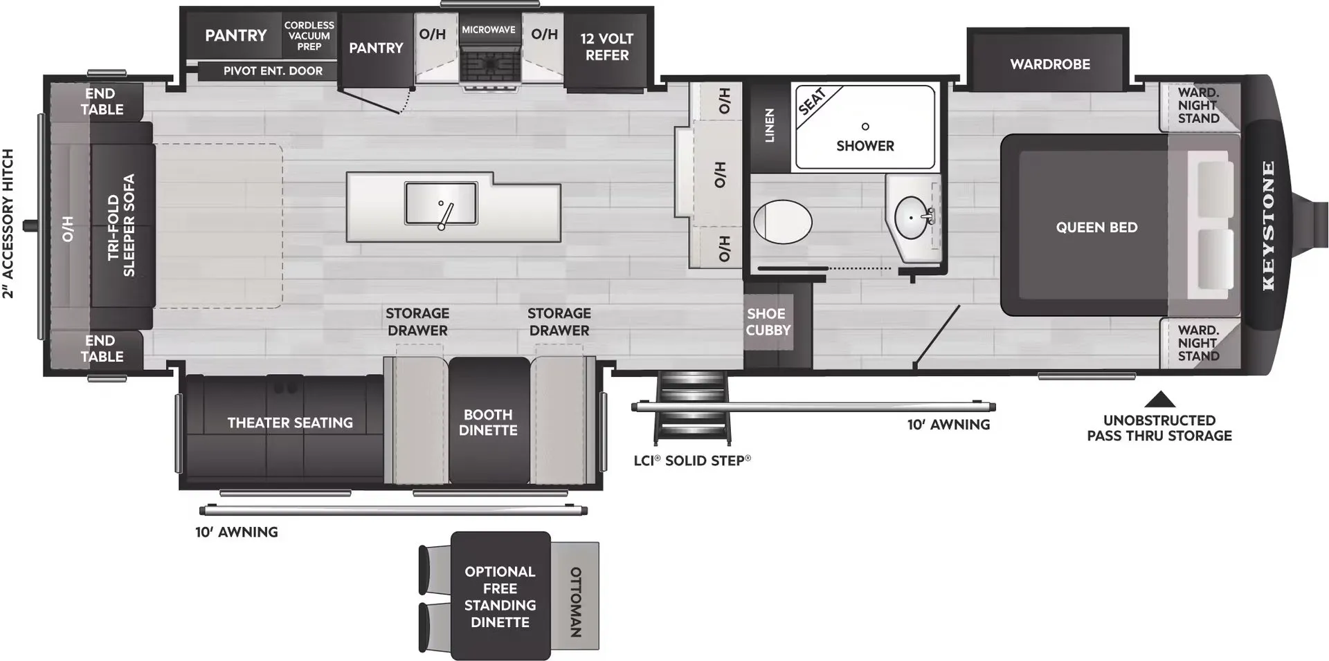 2026 Keystone Cougar 29RLI - Floor plan