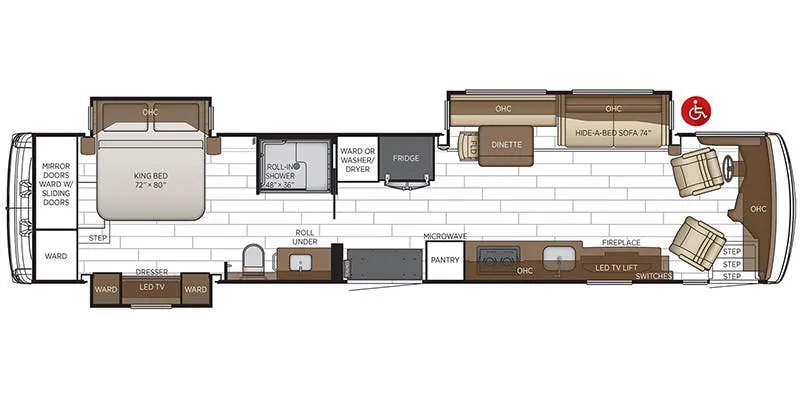 Newmar Dutch Star 4311 floor plan