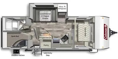 2023 Dutchmen Coleman Lantern 242BH - Floor plan
