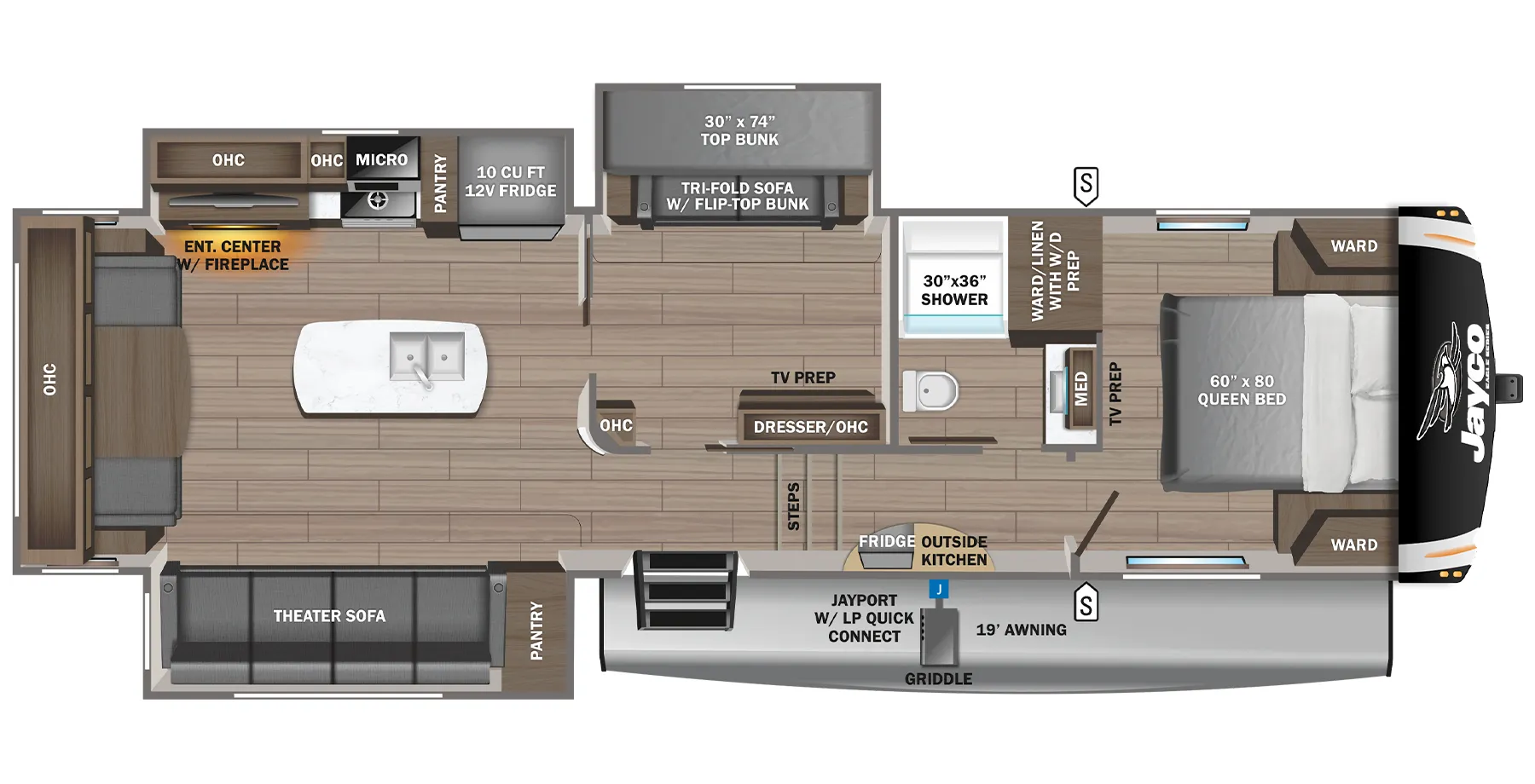 Jayco Eagle HT 31MB floor plan