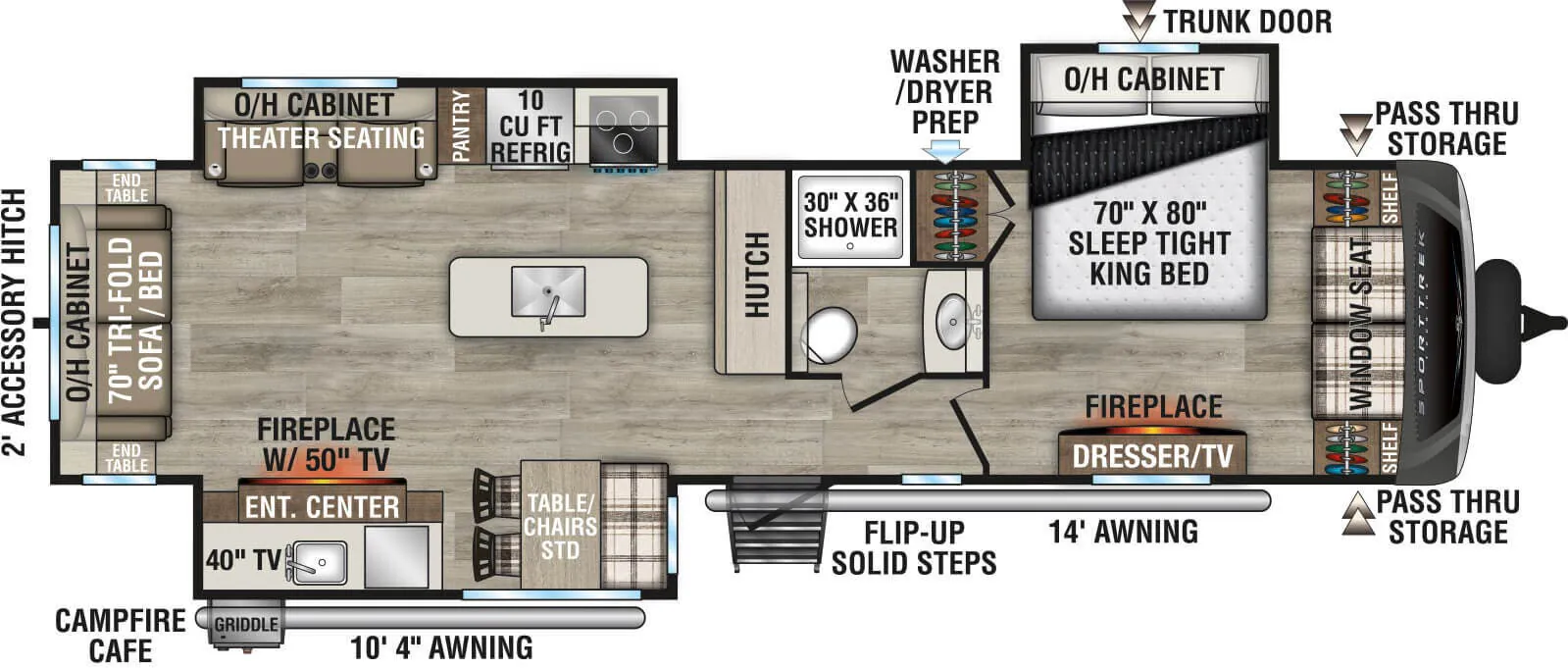 Venture RV SportTrek Touring Edition STT343VIK floor plan