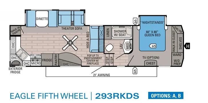 Jayco Eagle 293RKDS floor plan