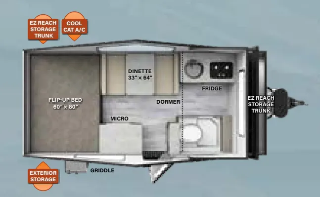 Forest River Rockwood Hard Side A214HW floor plan