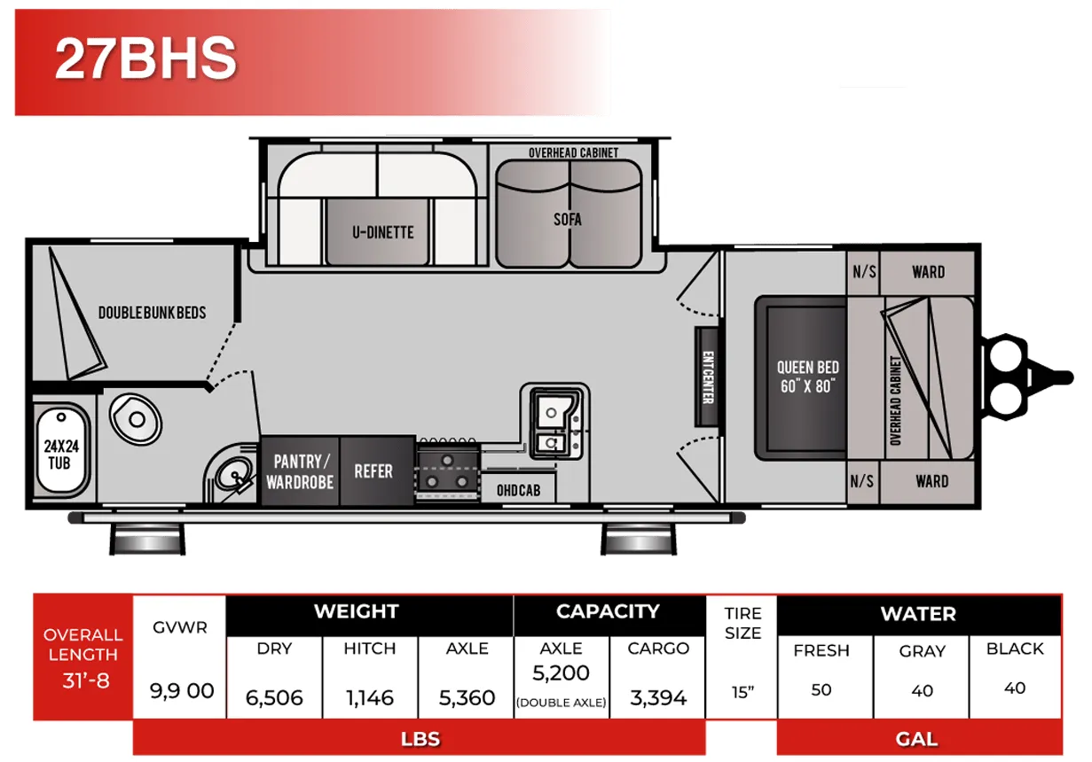 Genesis Supreme Northland 27BHS floor plan