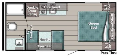 Gulf Stream Conquest Lite Super Lite 189DD floor plan