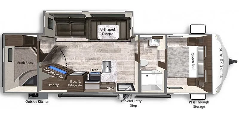 Dutchmen Kodiak Ultra-Lite 296BHSL floor plan