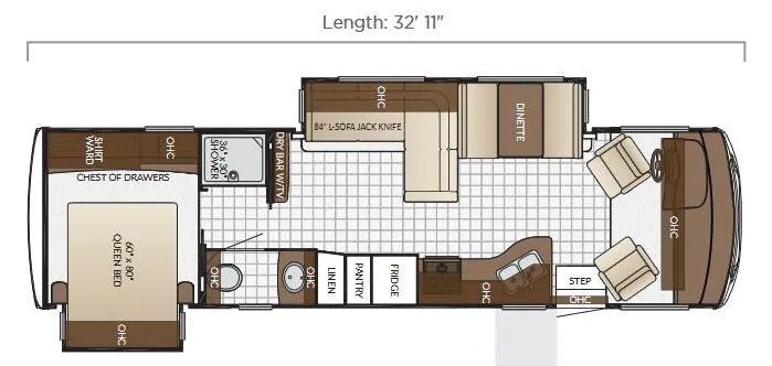 Newmar Bay Star Sport 3208 floor plan