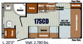 Gulf Stream Vista Cruiser 17SCD floor plan